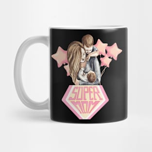 The Super Mom Vintage Design Mug